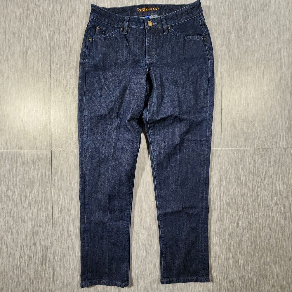 Pendelton Jeans Straight Leg Womens Size 10 Dark Wash
